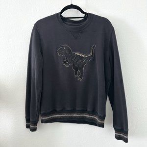 Coach Embroidered Rexy Sweatshirt - Women's - Dark Shadow/Black